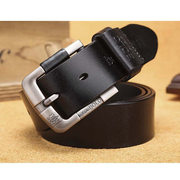 New Creative Men's Leather Pin Buckle Belt