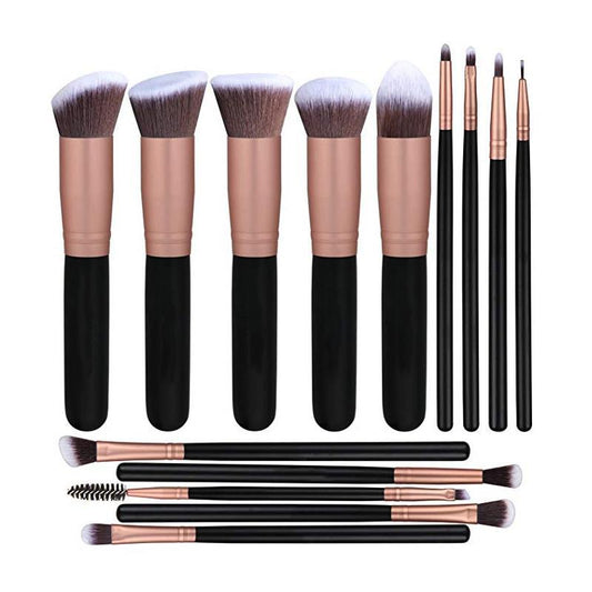 14 Makeup Brushes Set, Foundation Brush, Powder Eye Shadow Brush