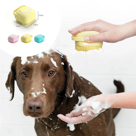 Silicone Dog Bath Massage Gloves Brush Pet Cat Bathroom Cleaning Tool Comb Brush